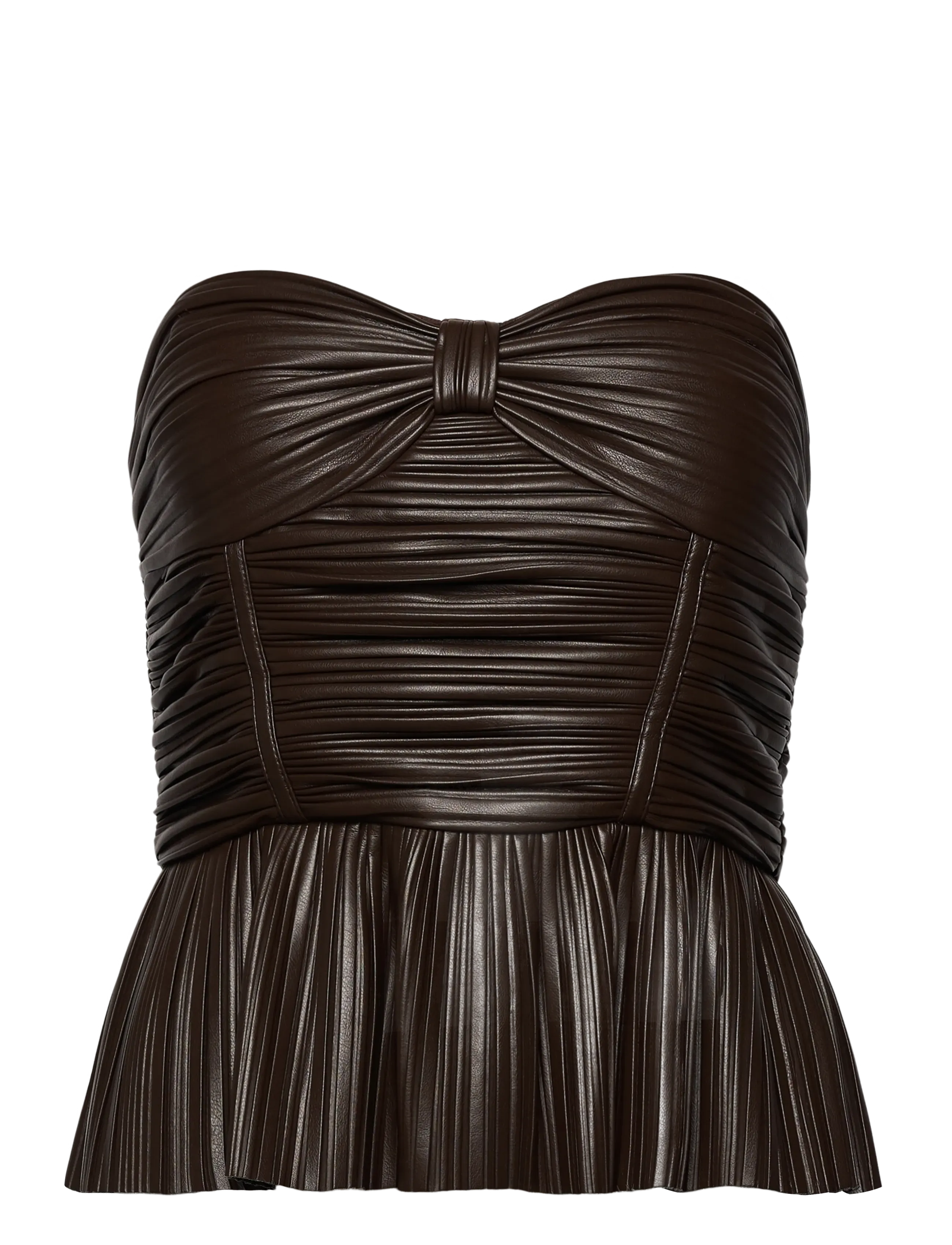 ROTATE - PLEATED SLEEVELESS TOP - chocolate brown - 1
