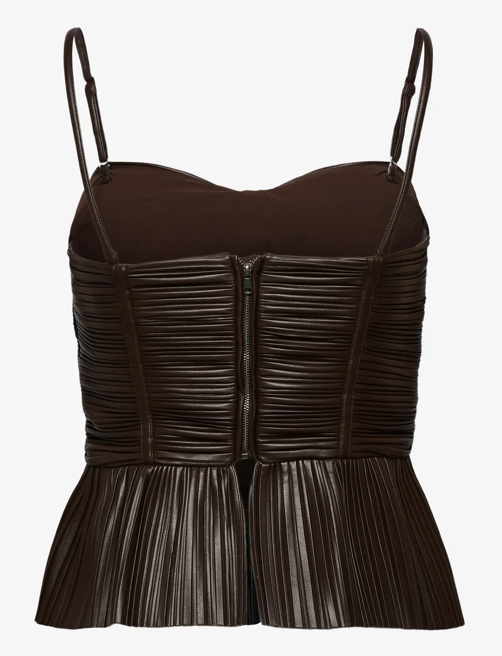 ROTATE Birger Christensen - PLEATED SLEEVELESS TOP - Ärmellose tops - chocolate brown - 2