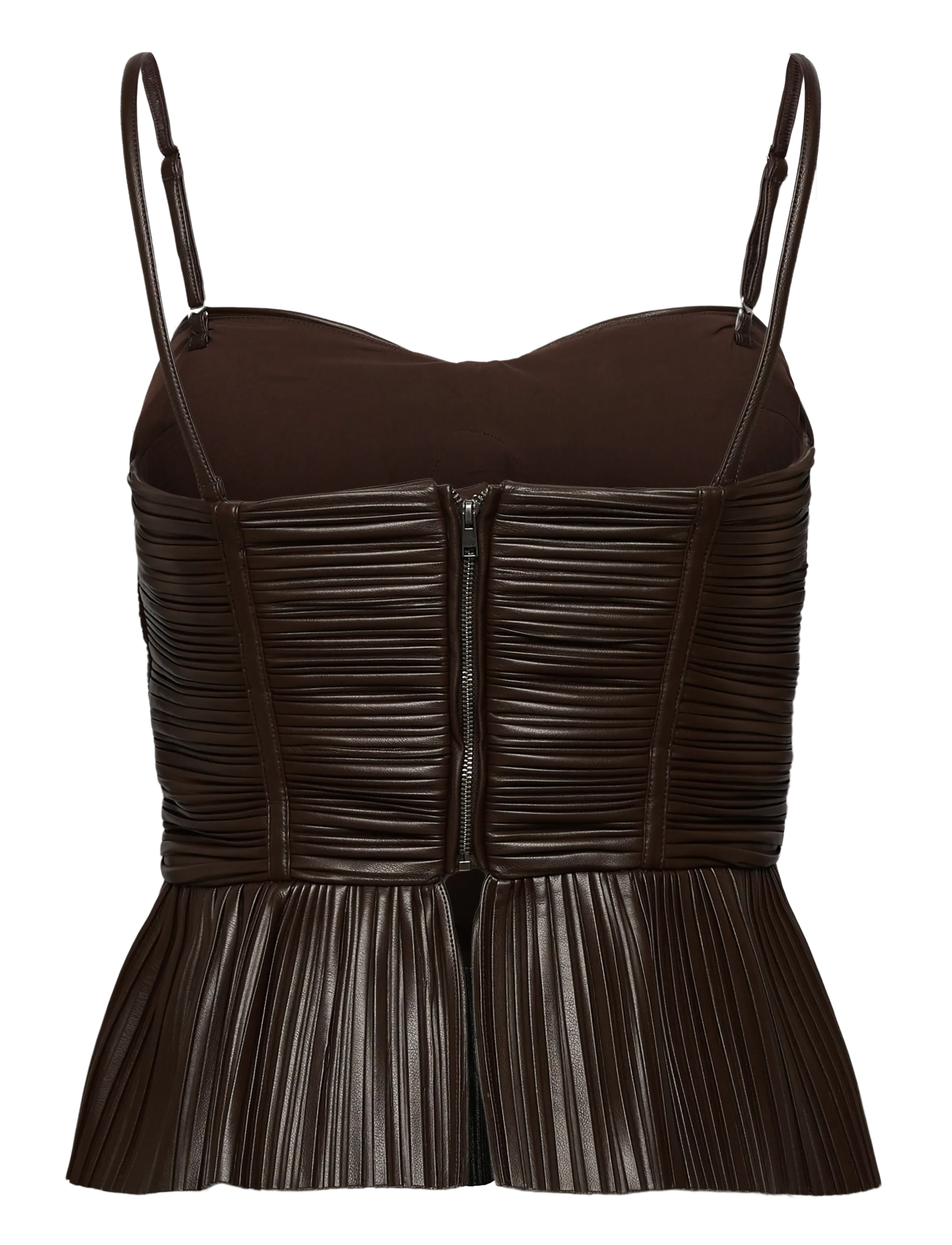 ROTATE - PLEATED SLEEVELESS TOP - chocolate brown - 2