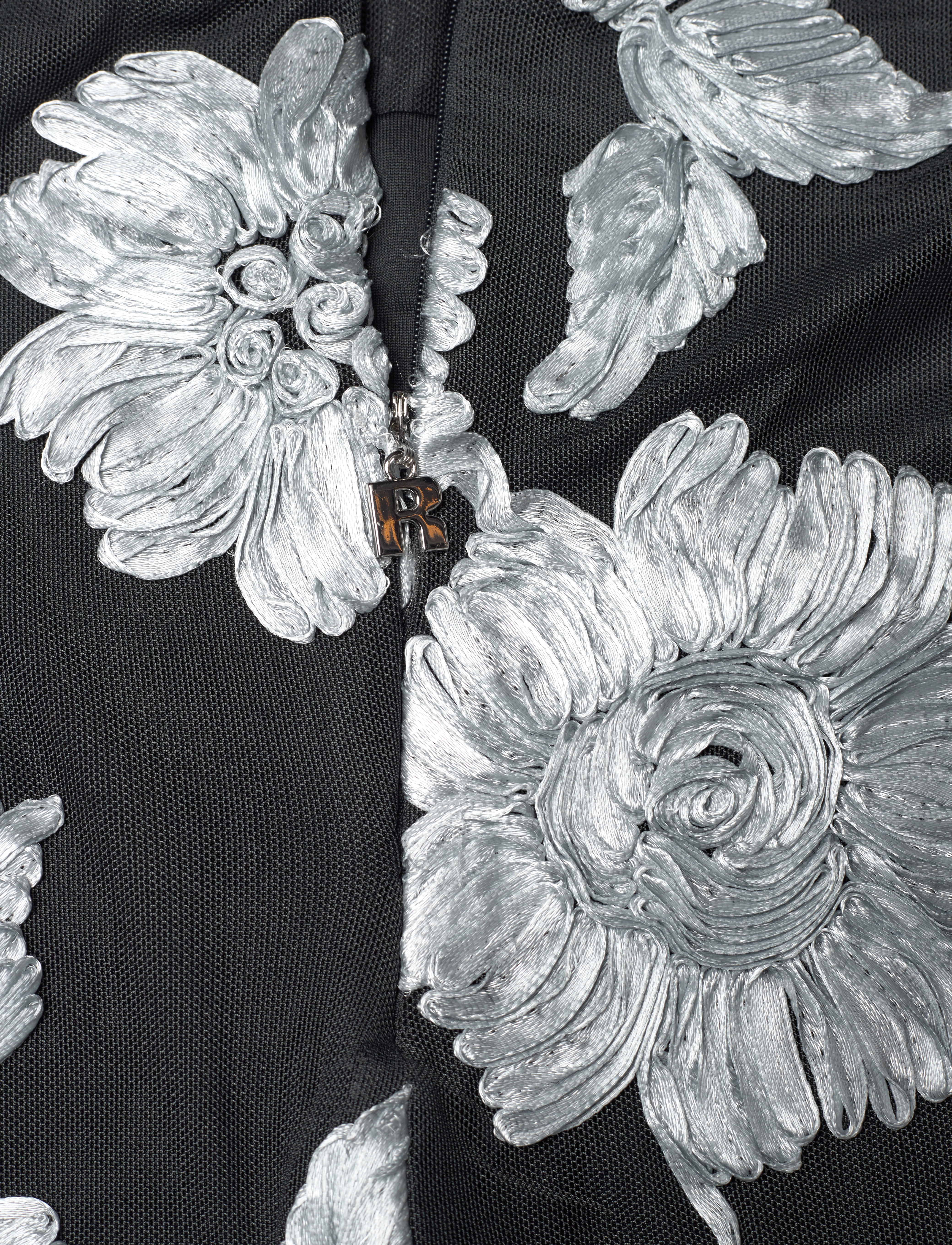 ROTATE - FLOWER MESH PENCIL SKIRT - jupes midi - gray pinstripe comb. - 5