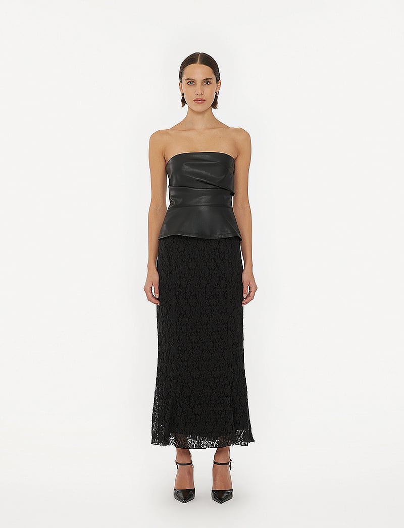ROTATE Birger Christensen - Lace Midi Skirt - midi skirts - black - 0