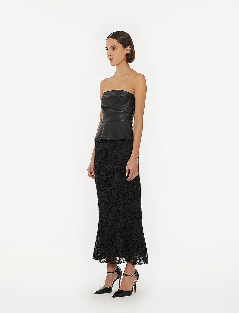ROTATE Birger Christensen - Lace Midi Skirt - midi skirts - black - 4