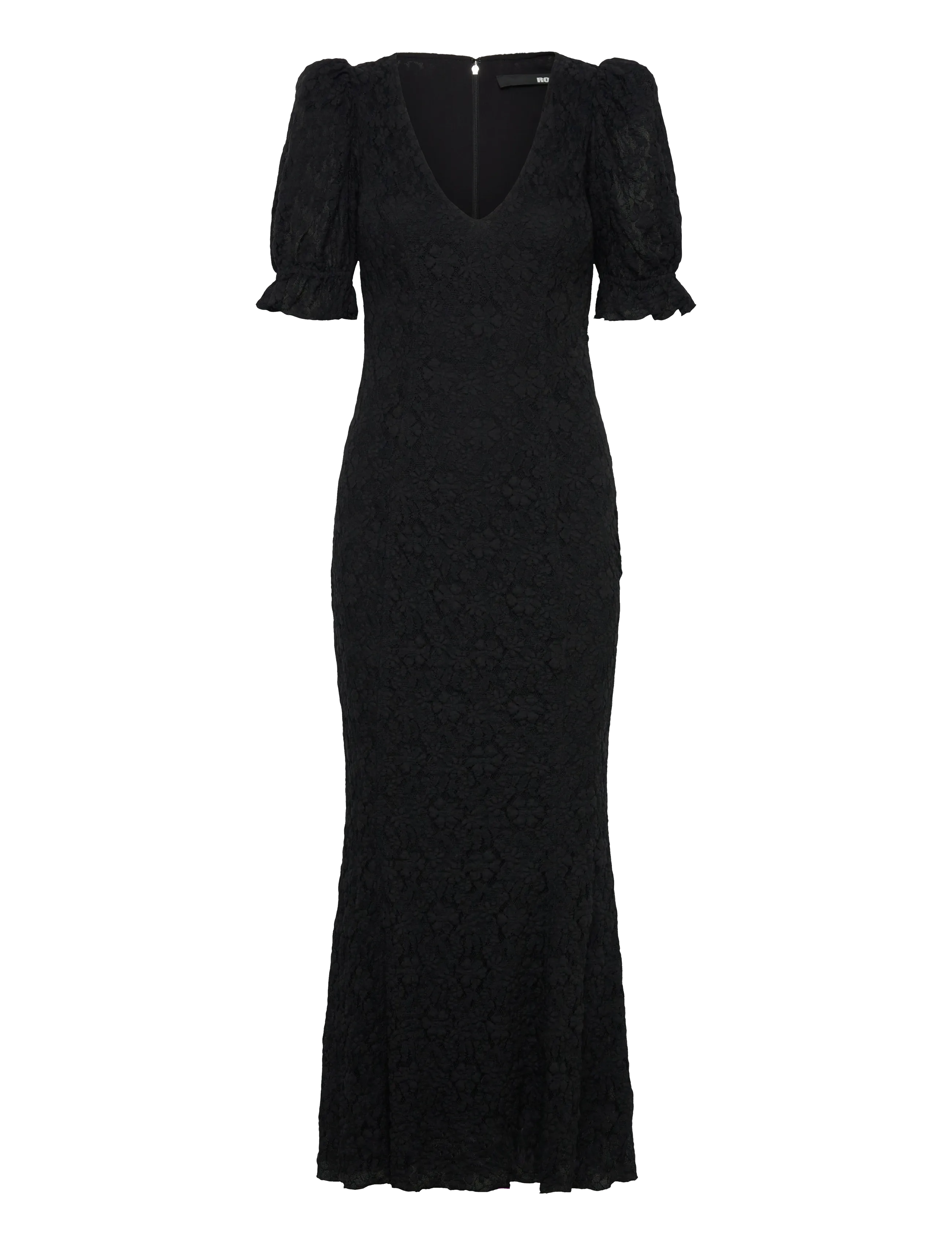 ROTATE Lace Puff Sleeve Dress, 32, Black, Kjoler > Blondekjoler, Dame