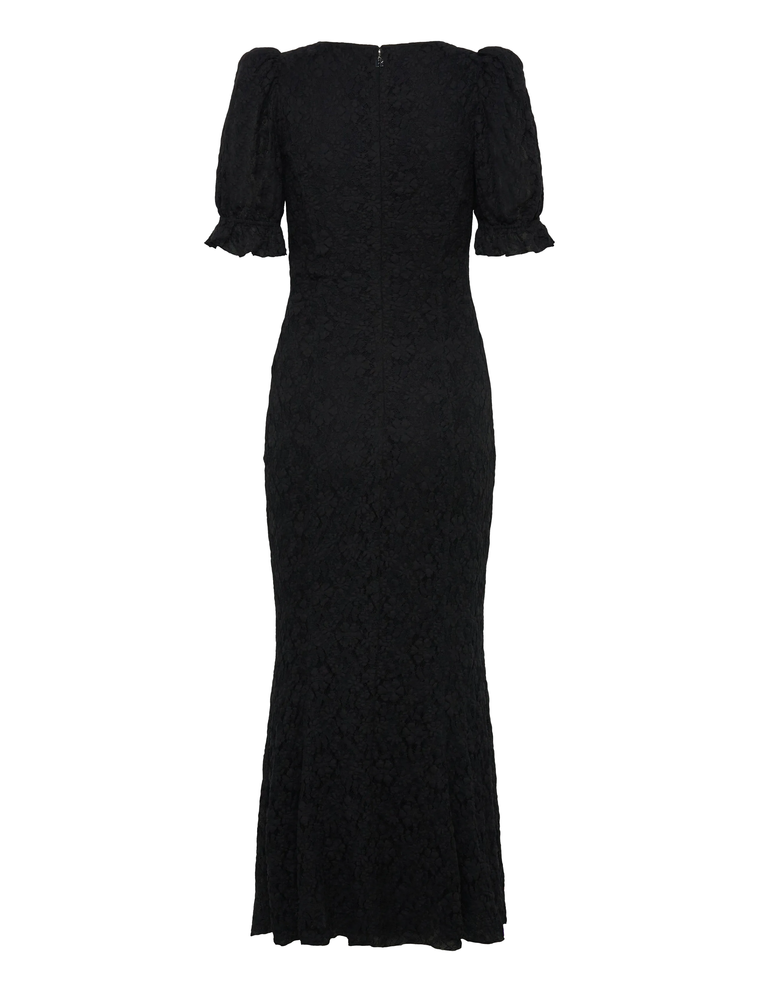 ROTATE - LACE PUFF SLEEVE DRESS - blondekjoler - black - 1