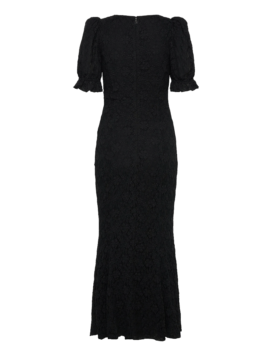 ROTATE - LACE PUFF SLEEVE DRESS - blondekjoler - black - 1