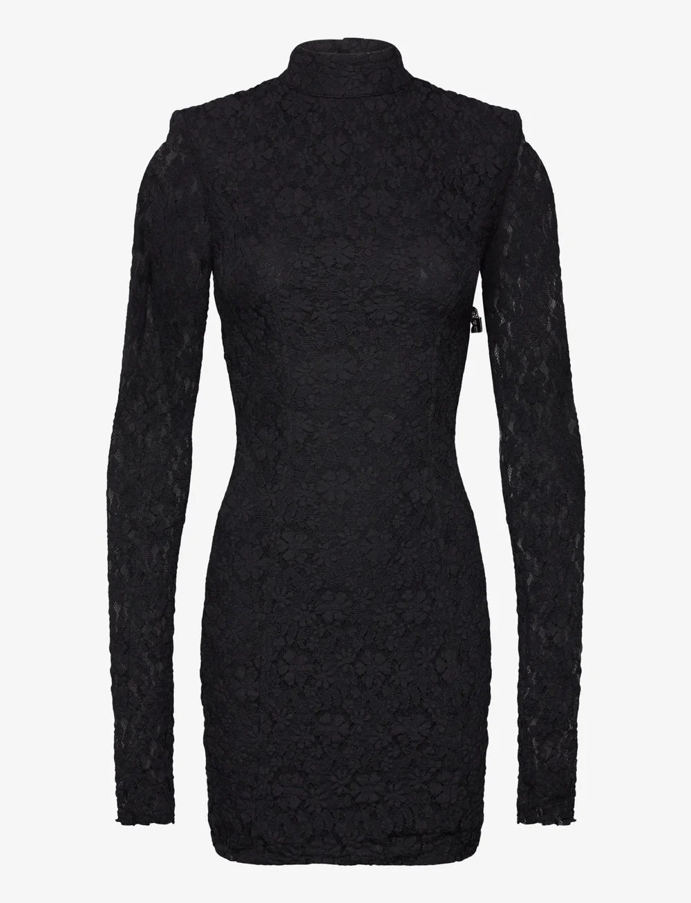 ROTATE Birger Christensen - Lace Mini Ls Dress - festkjoler - black - 1