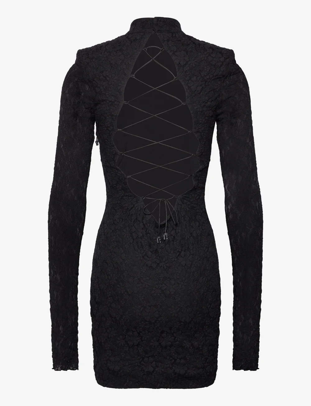 ROTATE Birger Christensen - Lace Mini Ls Dress - festkjoler - black - 2