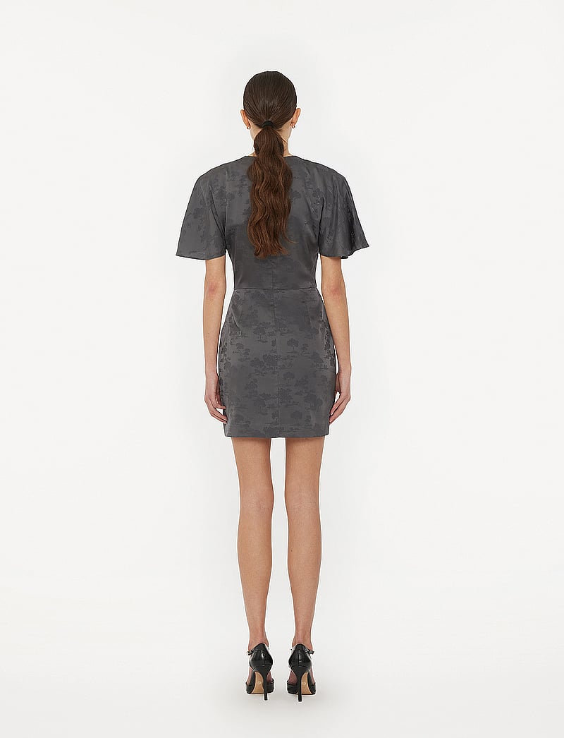 ROTATE Birger Christensen - Short Sleeve Mini Dress - partykleider - gray pinstripe - 3