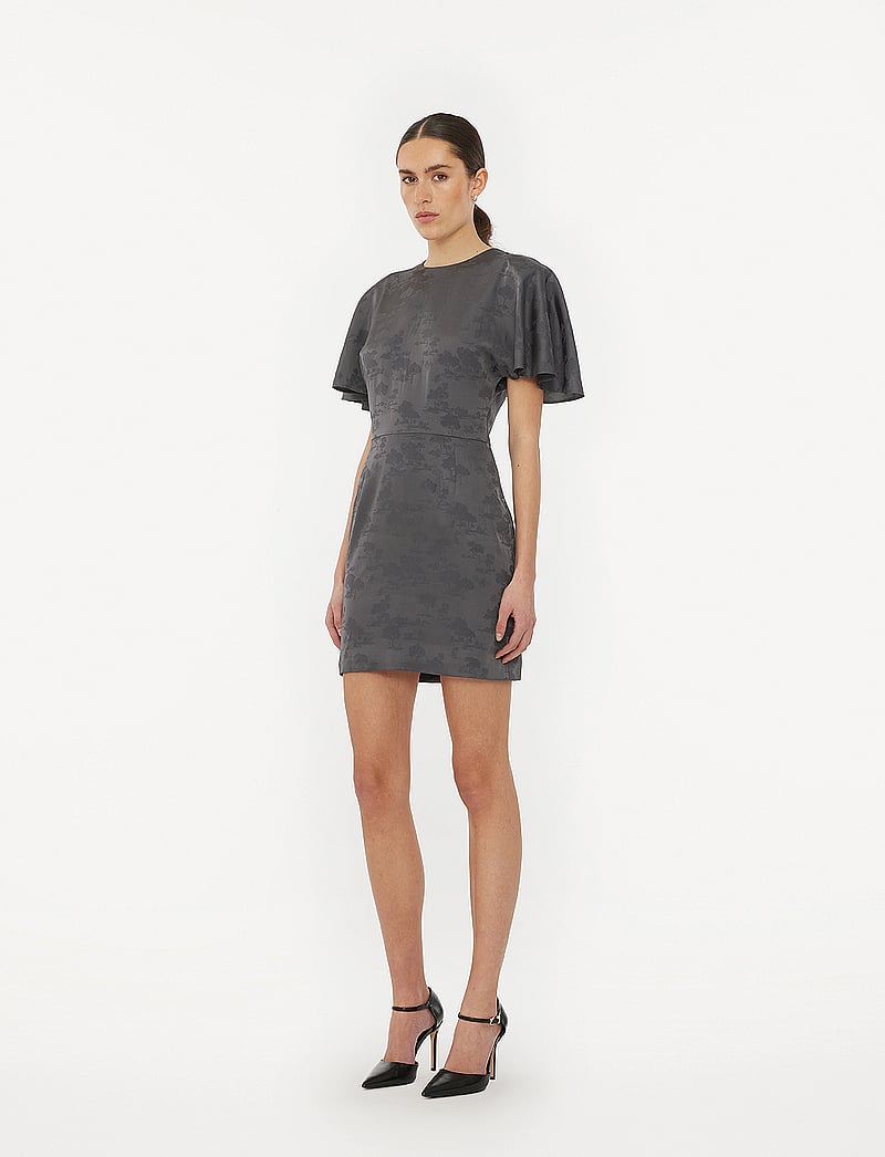 ROTATE Birger Christensen - Short Sleeve Mini Dress - partykleider - gray pinstripe - 4