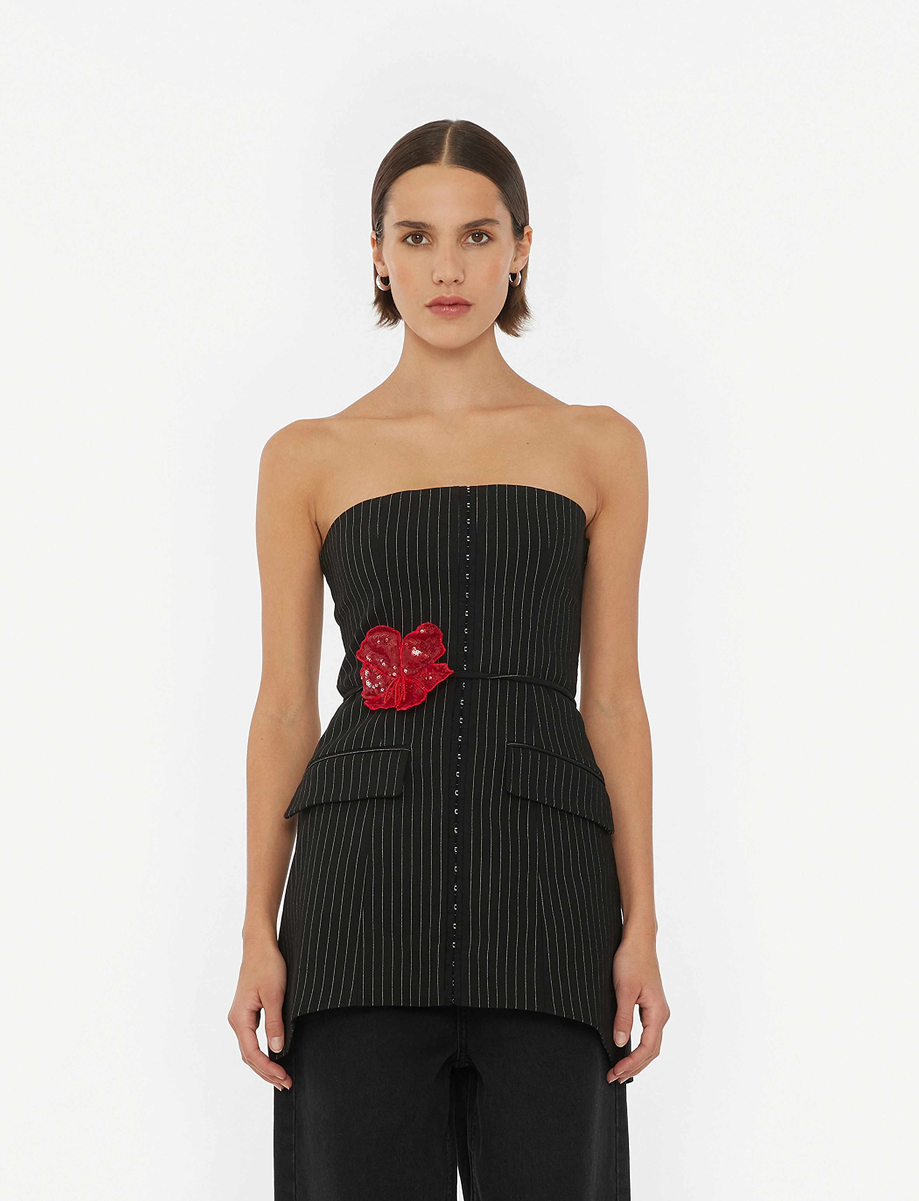 ROTATE Stretchy Strapless Top, 36, Black, Bluser > Uden Ærmer, Dame
