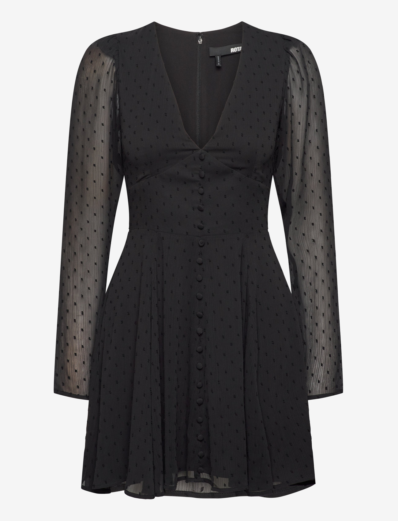 ROTATE Birger Christensen - Long Sleeve Mini Dress - black - 1