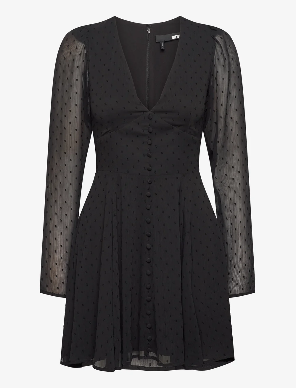 ROTATE Birger Christensen - Long Sleeve Mini Dress - robes de fête - black - 1