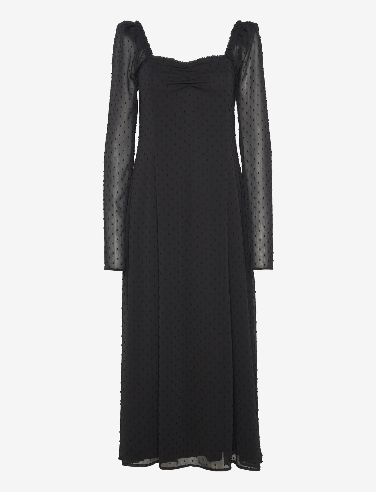 ROTATE Birger Christensen - Frilled Ls Midi Dress - black - 1