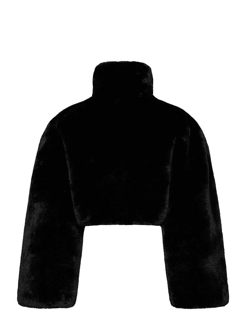 ROTATE - FAUX FUR CROP JACKET - faux fur - black - 1