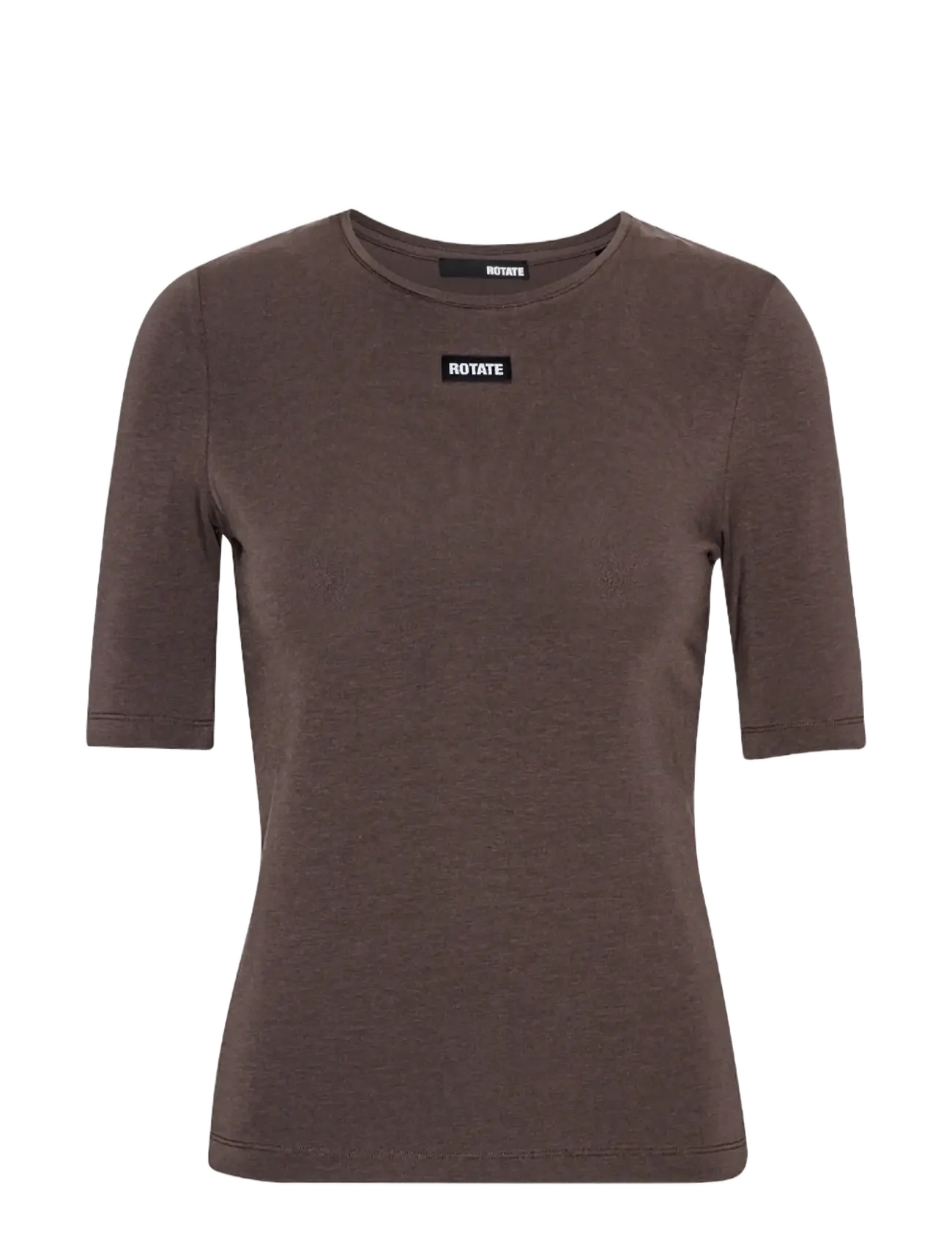ROTATE Short Sleeve T-Shirt, 42, Brown, T-Shirts & Toppe > Kortærmede, Dame