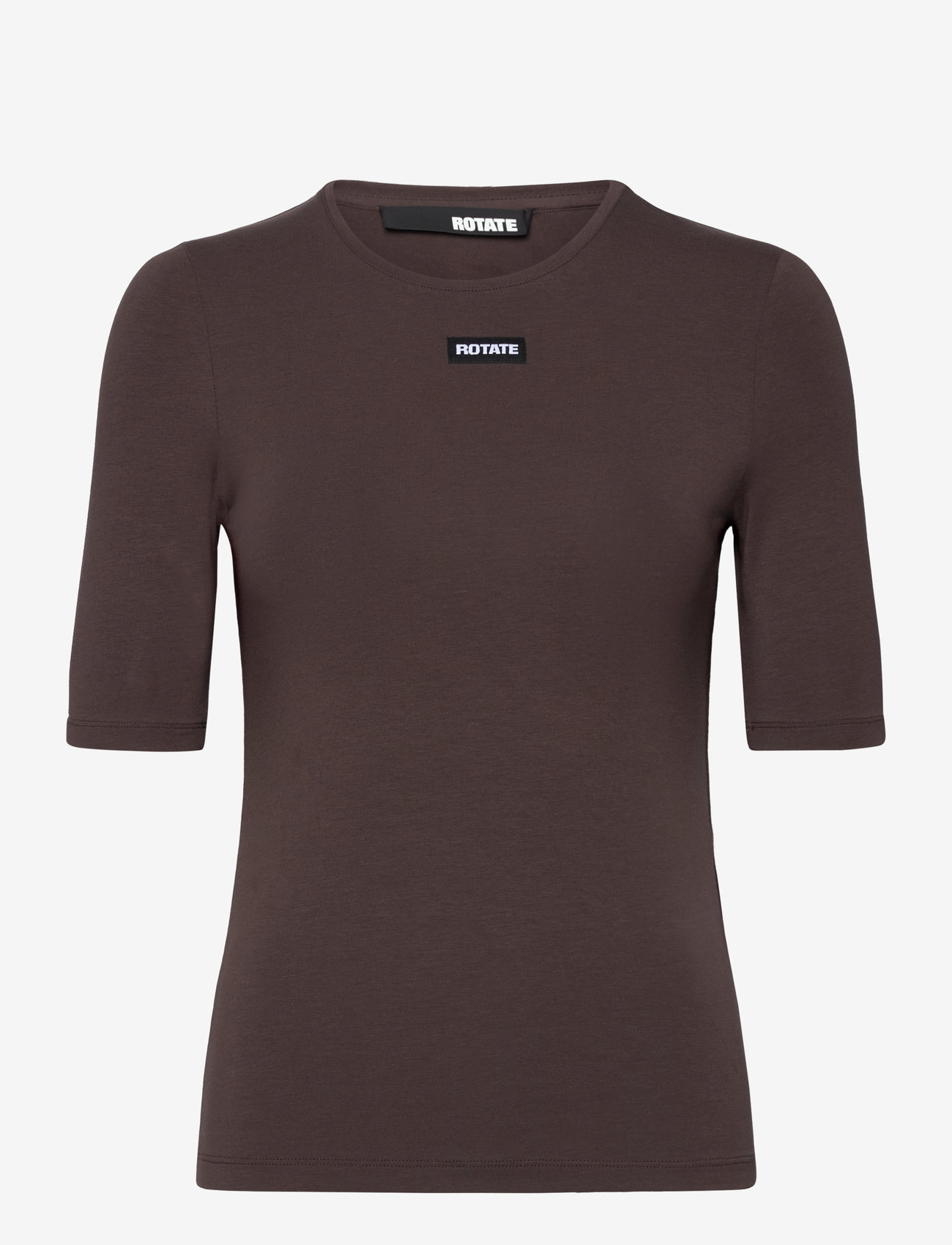 ROTATE Birger Christensen - Short Sleeve T-Shirt - t-shirts - chocolate brown - 0