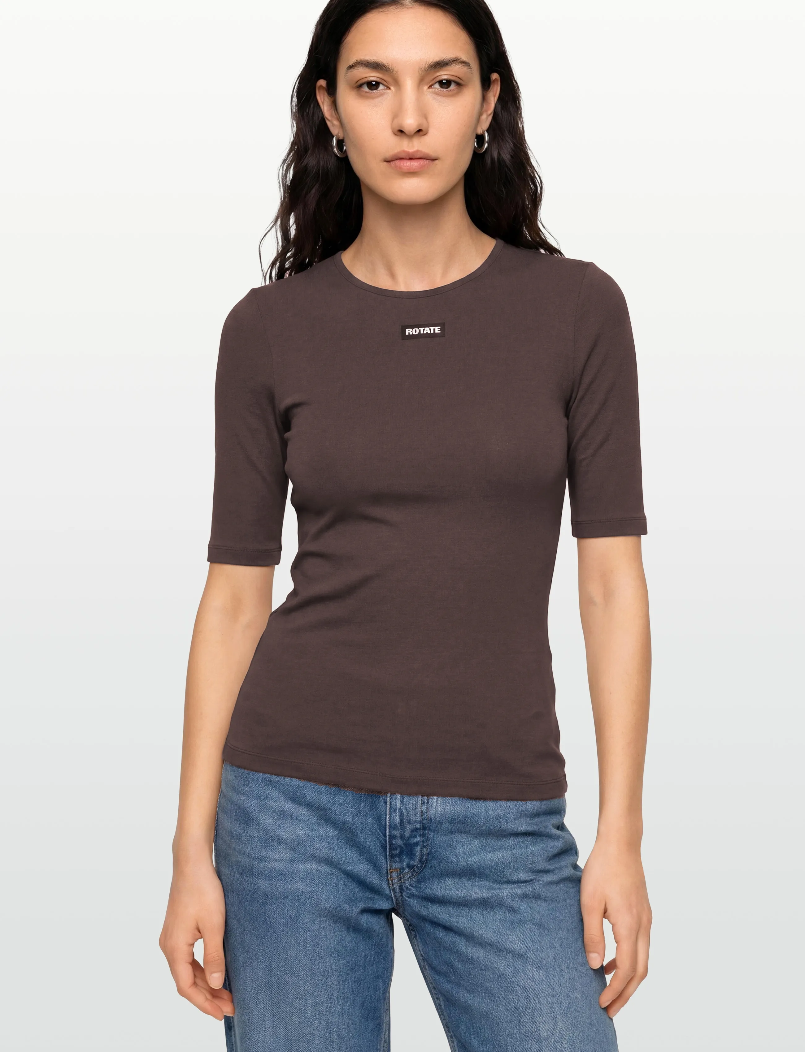 ROTATE - Short Sleeve T-Shirt - chocolate brown - 3