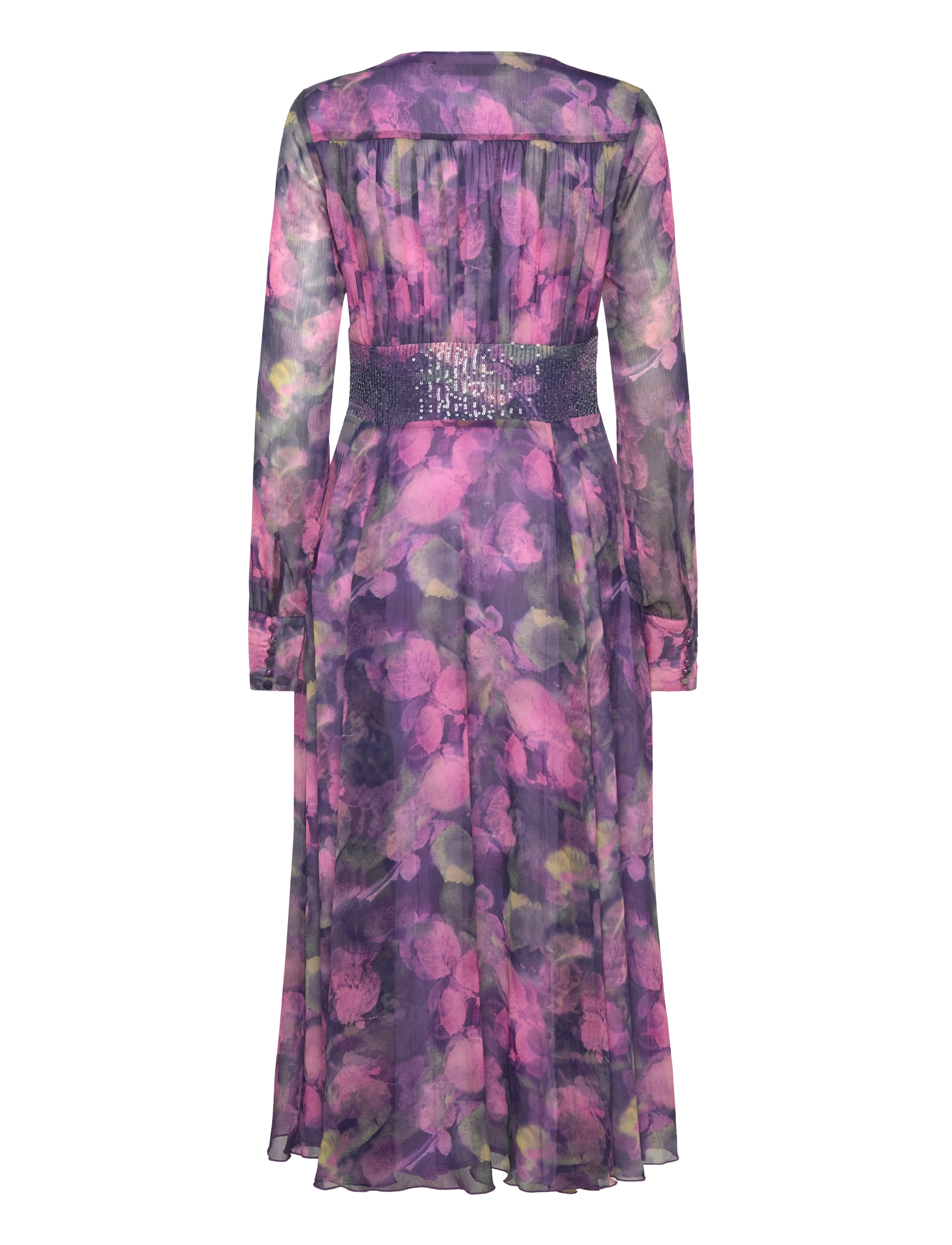 ROTATE - Printed Ls Midi Dress - midi kjoler - twilight blue comb. - 1