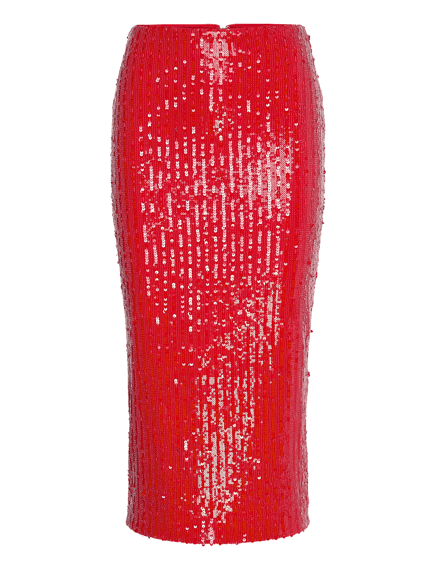 ROTATE - SEQUINS PENCIL SKIRT - sequin skirts - racing red - 0