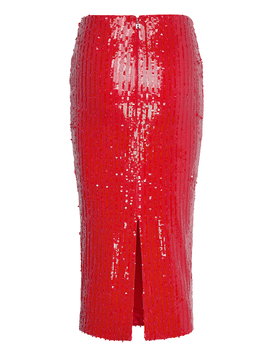 ROTATE - SEQUINS PENCIL SKIRT - sequin skirts - racing red - 1