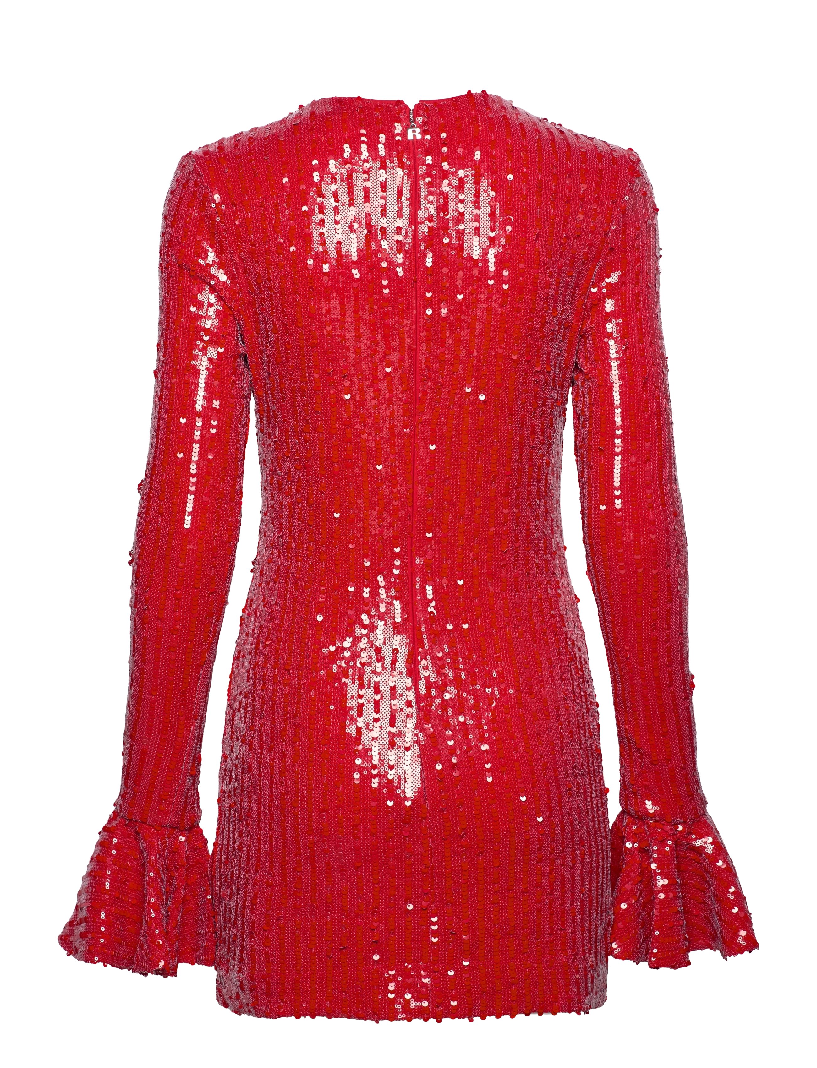 ROTATE - SEQUINS LS MINI DRESS - racing red - 1