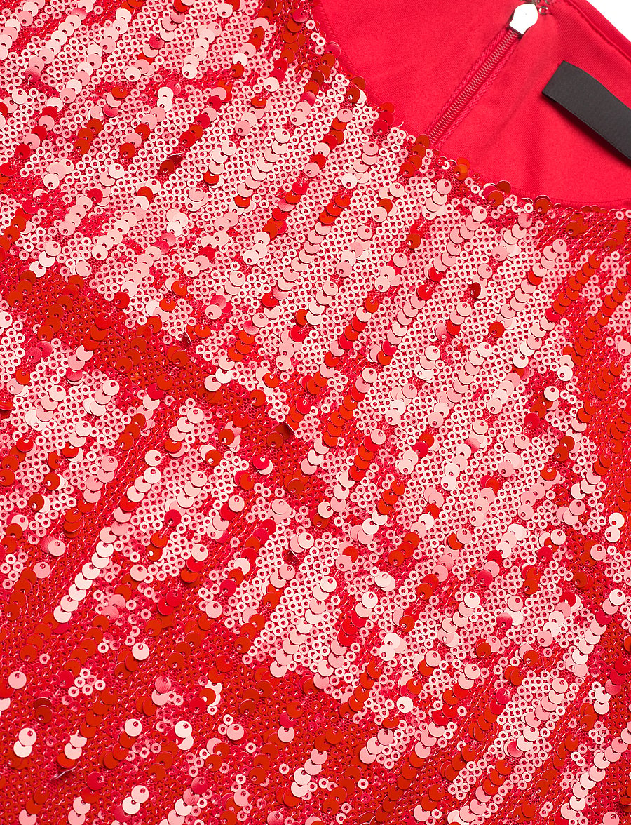 ROTATE - SEQUINS LS MINI DRESS - racing red - 2