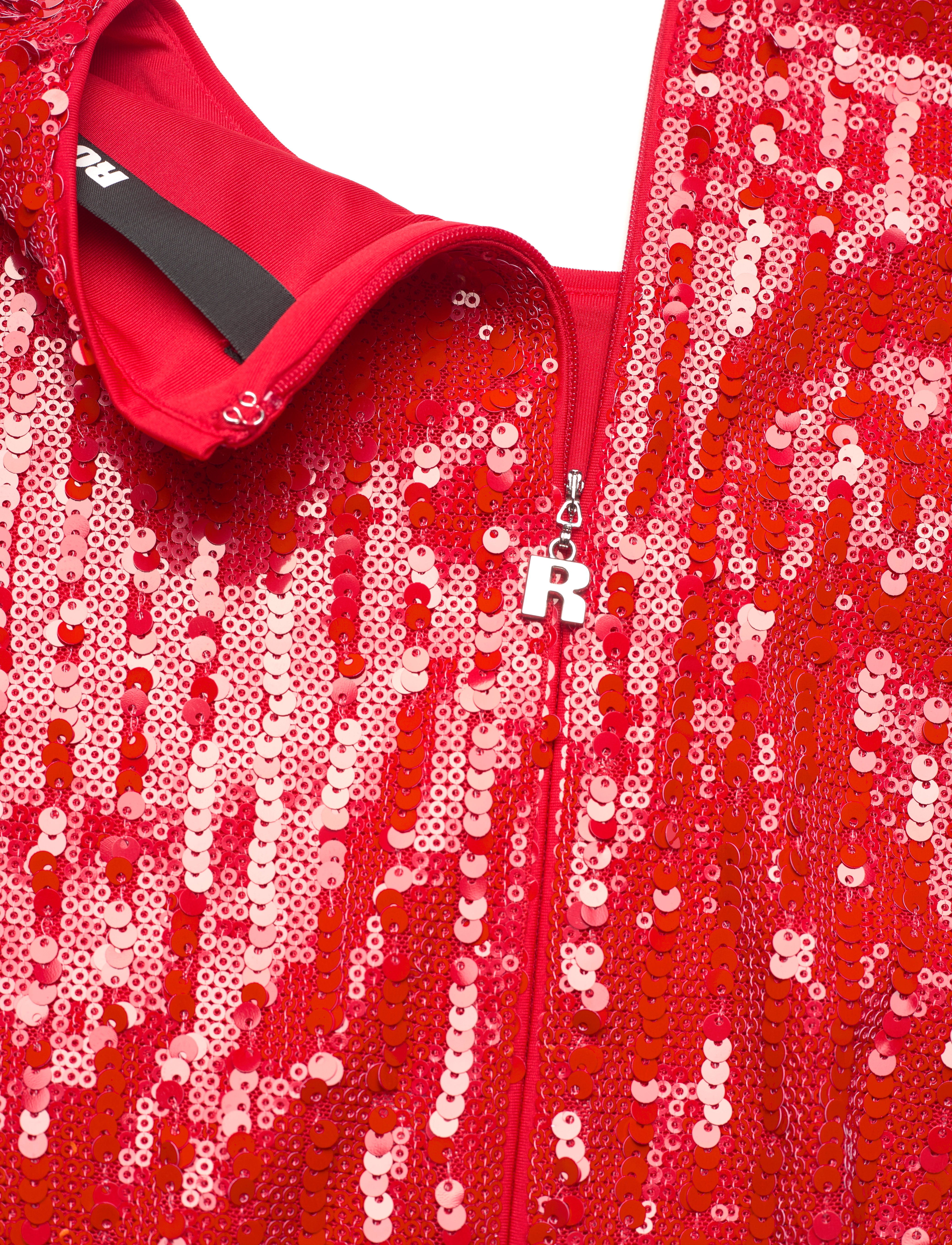 ROTATE - SEQUINS LS MINI DRESS - racing red - 3