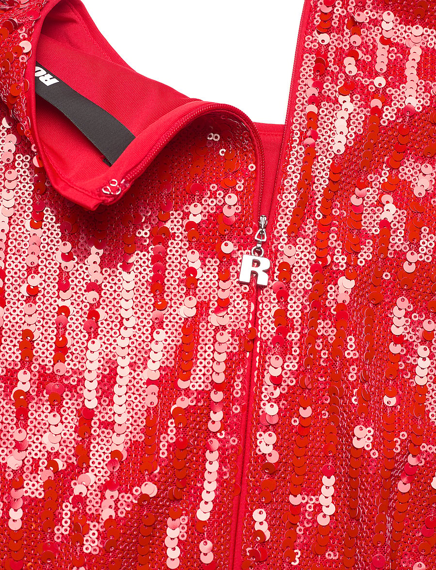 ROTATE - SEQUINS LS MINI DRESS - racing red - 3