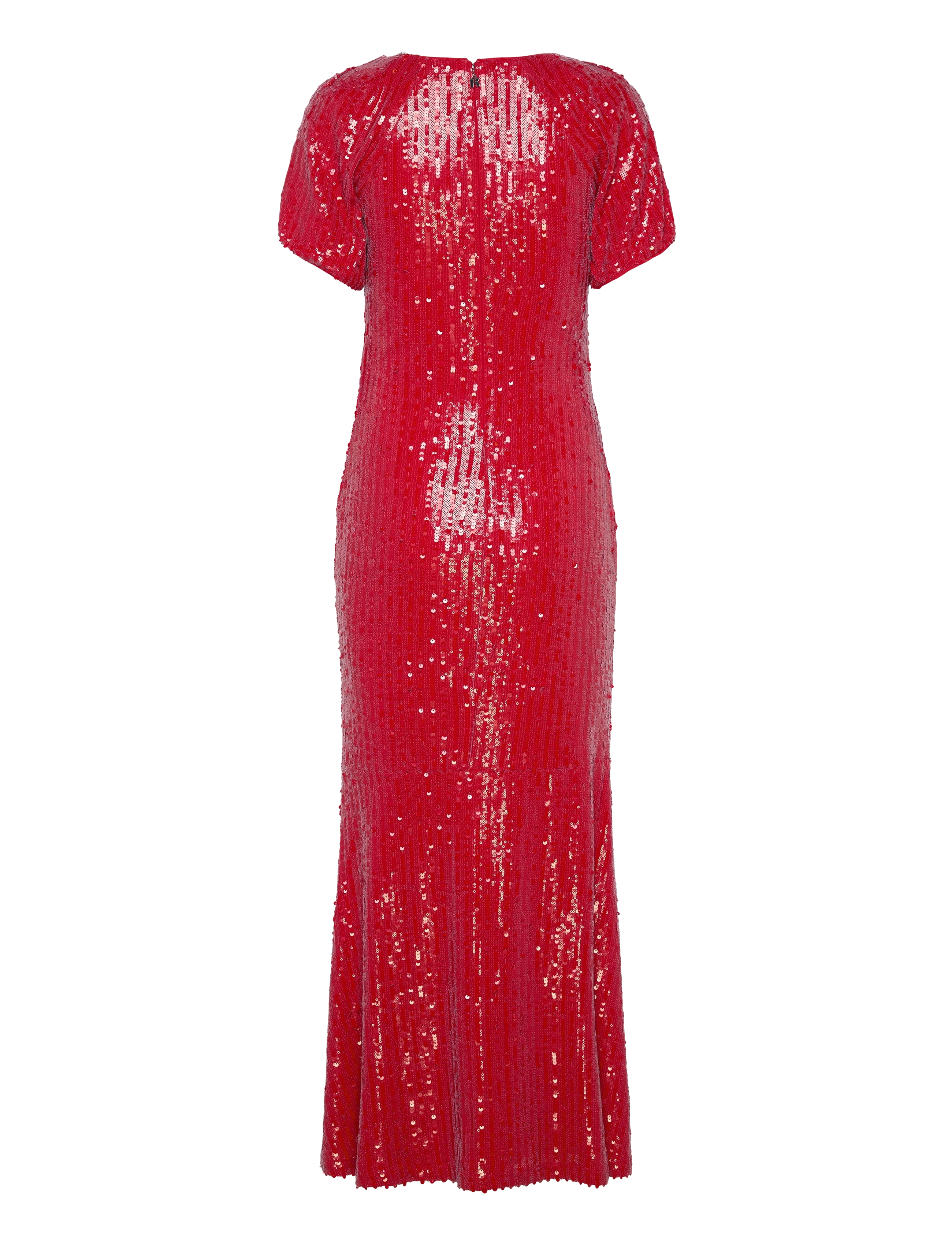 ROTATE - SEQUINS MIDI V-NECK DRESS - paillettenkleider - racing red - 1