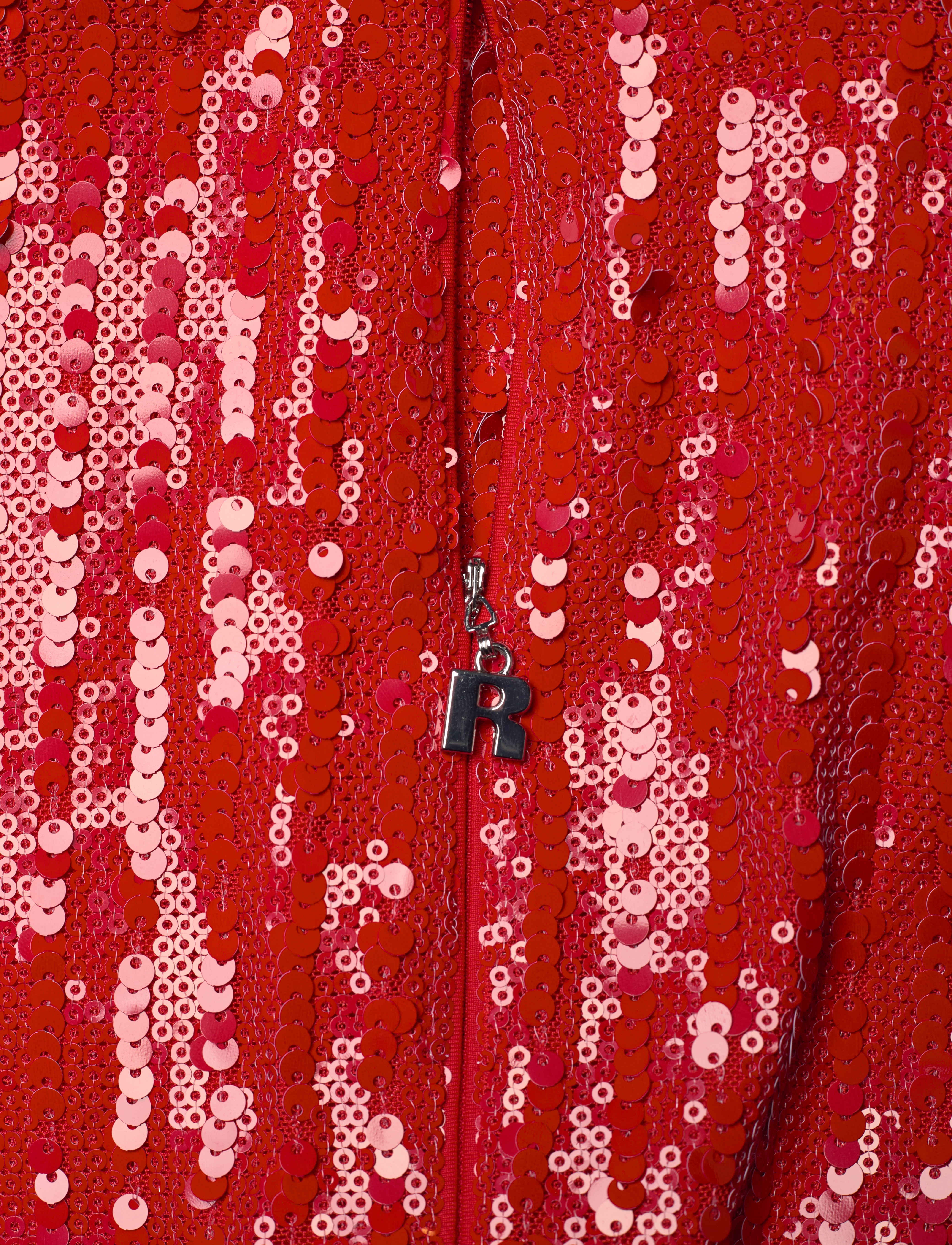 ROTATE - SEQUINS MIDI V-NECK DRESS - paillettenkleider - racing red - 3