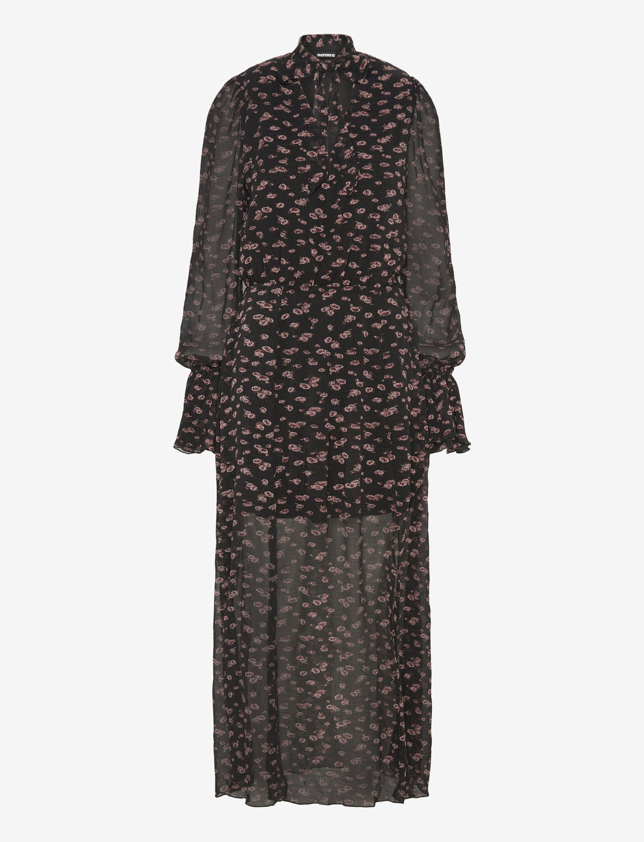 ROTATE Birger Christensen - Crinkled Strap Tie Dress - maxi kjoler - tap shoe comb. - 0