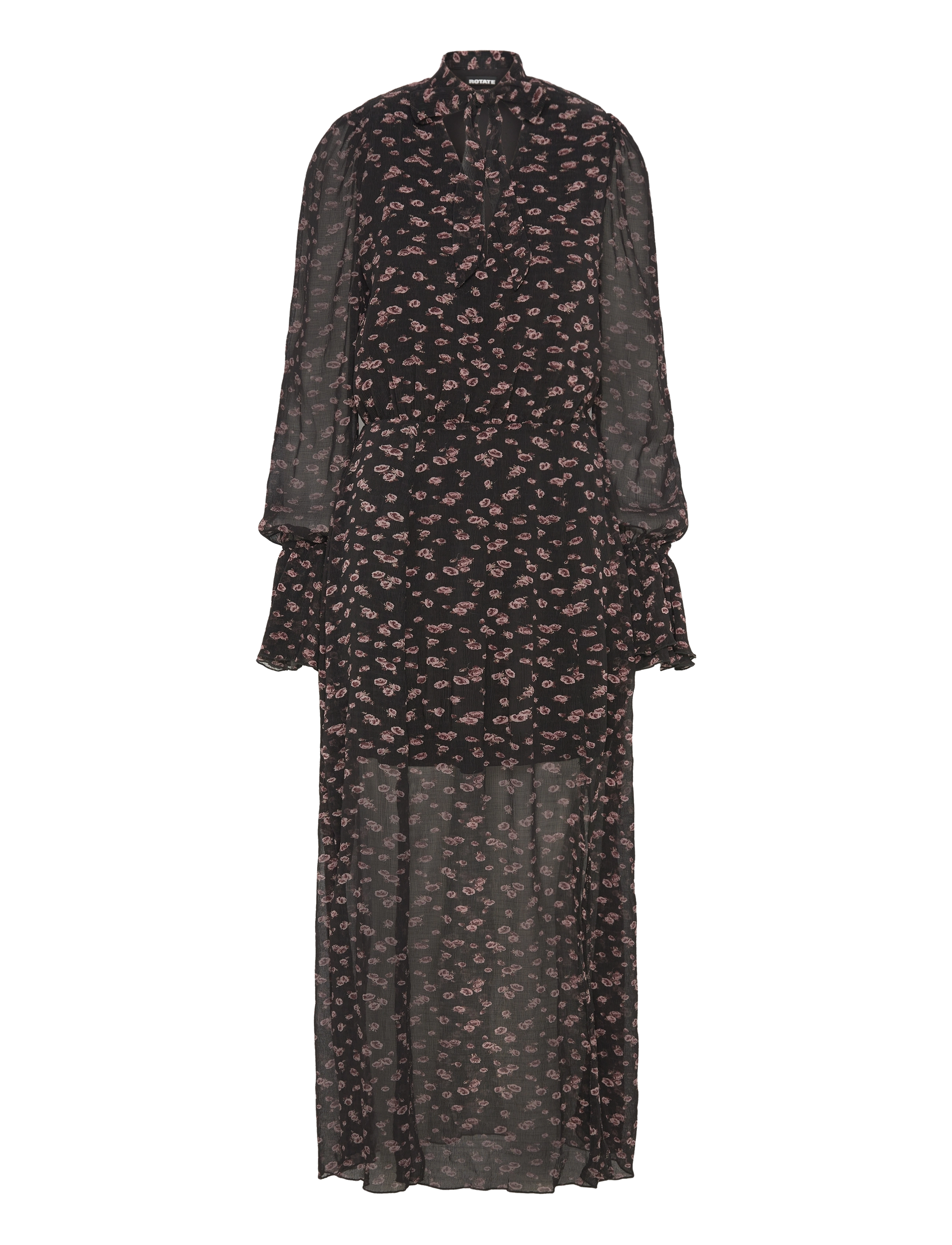 ROTATE Crinkled Strap Tie Dress - ROTATE Birger Christensen - TAP SHOE COMB. / black