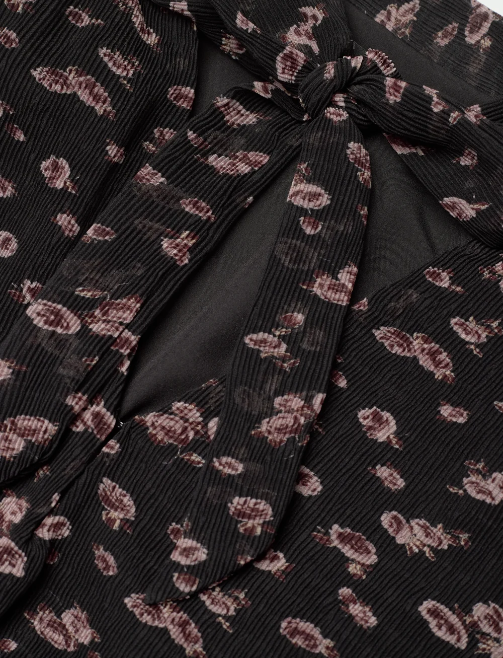 ROTATE Birger Christensen - Crinkled Strap Tie Dress - maxikleider - tap shoe comb. - 2