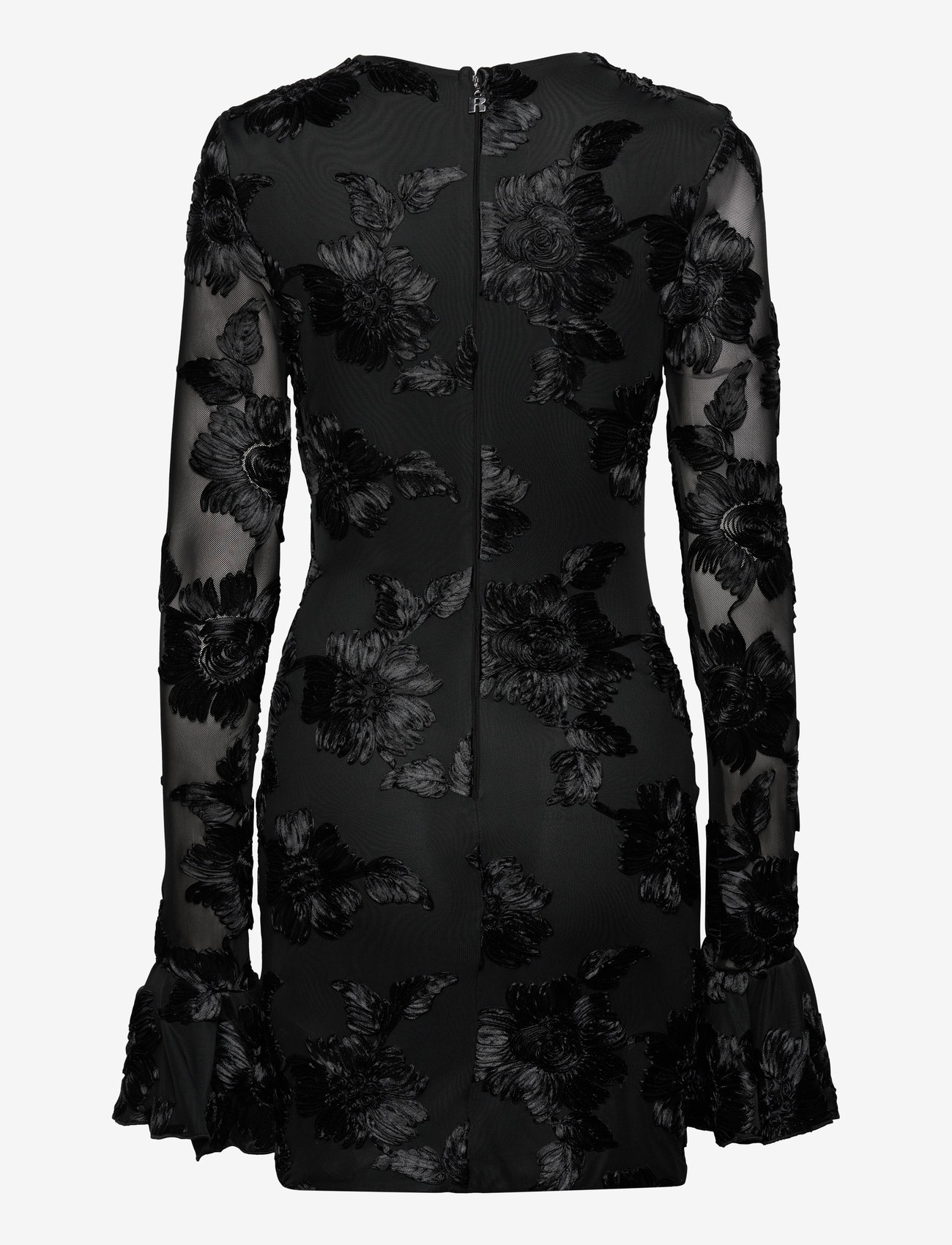 ROTATE - FLOWER MESH MINI DRESS - cocktailkjoler - black - 2