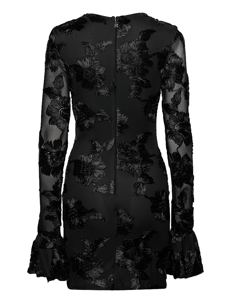 ROTATE - FLOWER MESH MINI DRESS - cocktailkjoler - black - 2