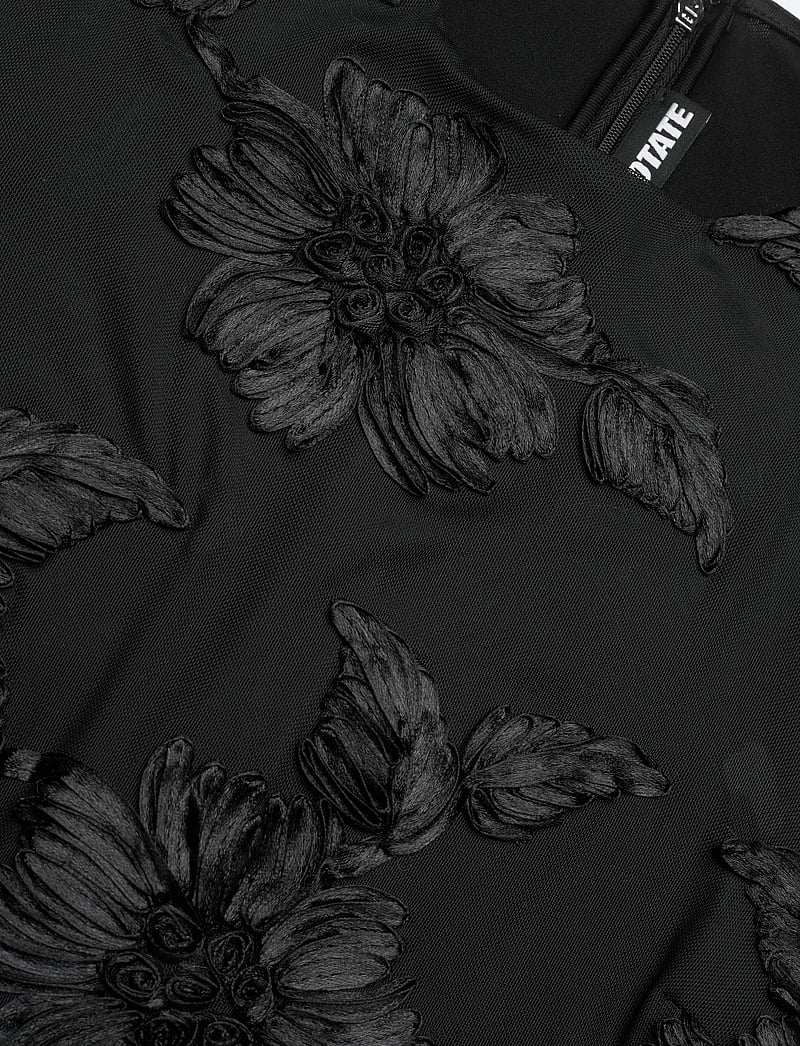 ROTATE - FLOWER MESH MINI DRESS - cocktailkjoler - black - 5