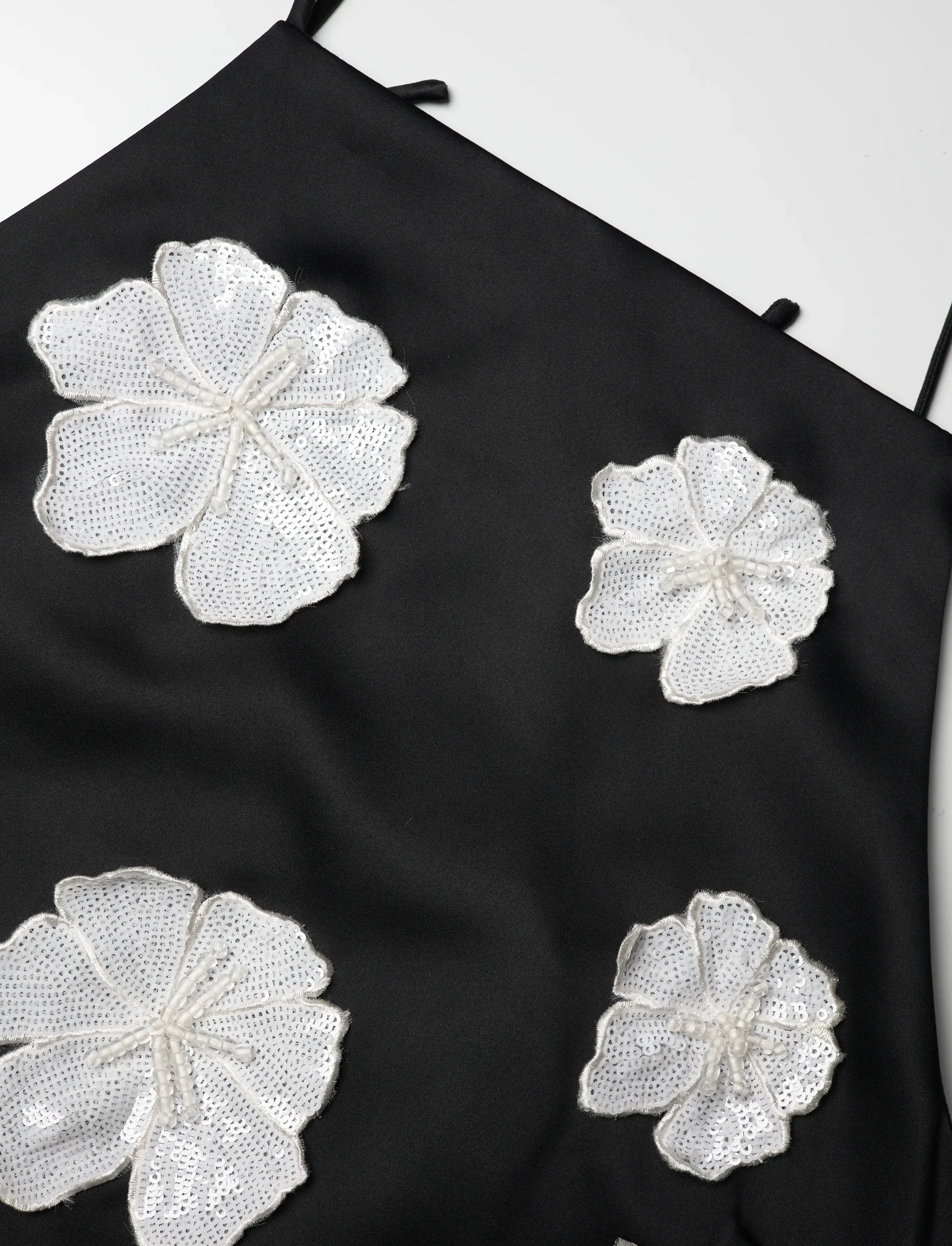 ROTATE Birger Christensen - SATIN FLOWER TOP - black - 2