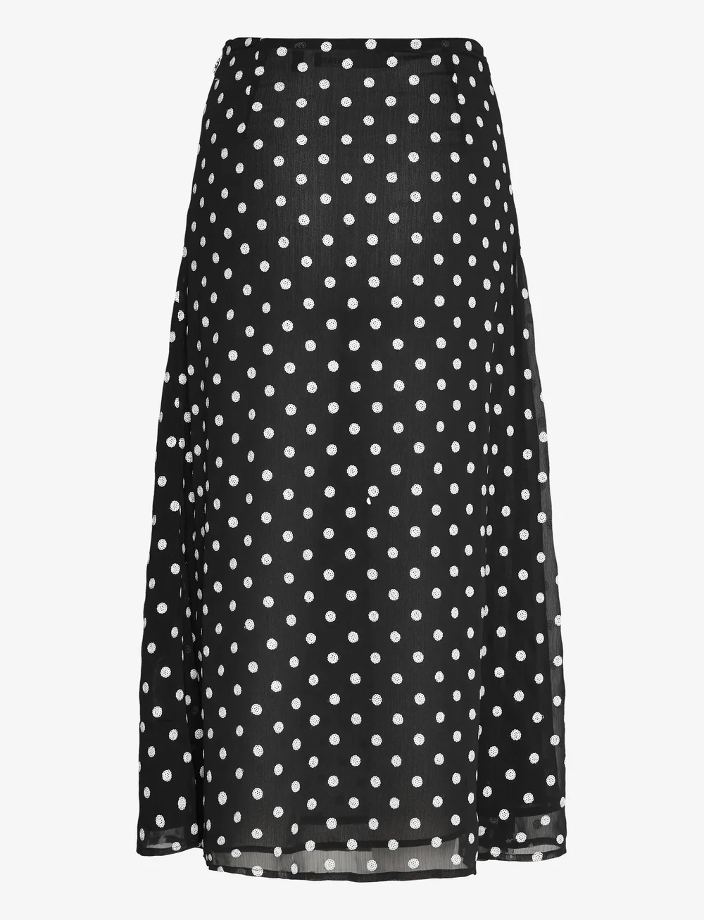ROTATE Birger Christensen - Chiffon Midi Skirt - midi-röcke - 1000 black comb. - 2