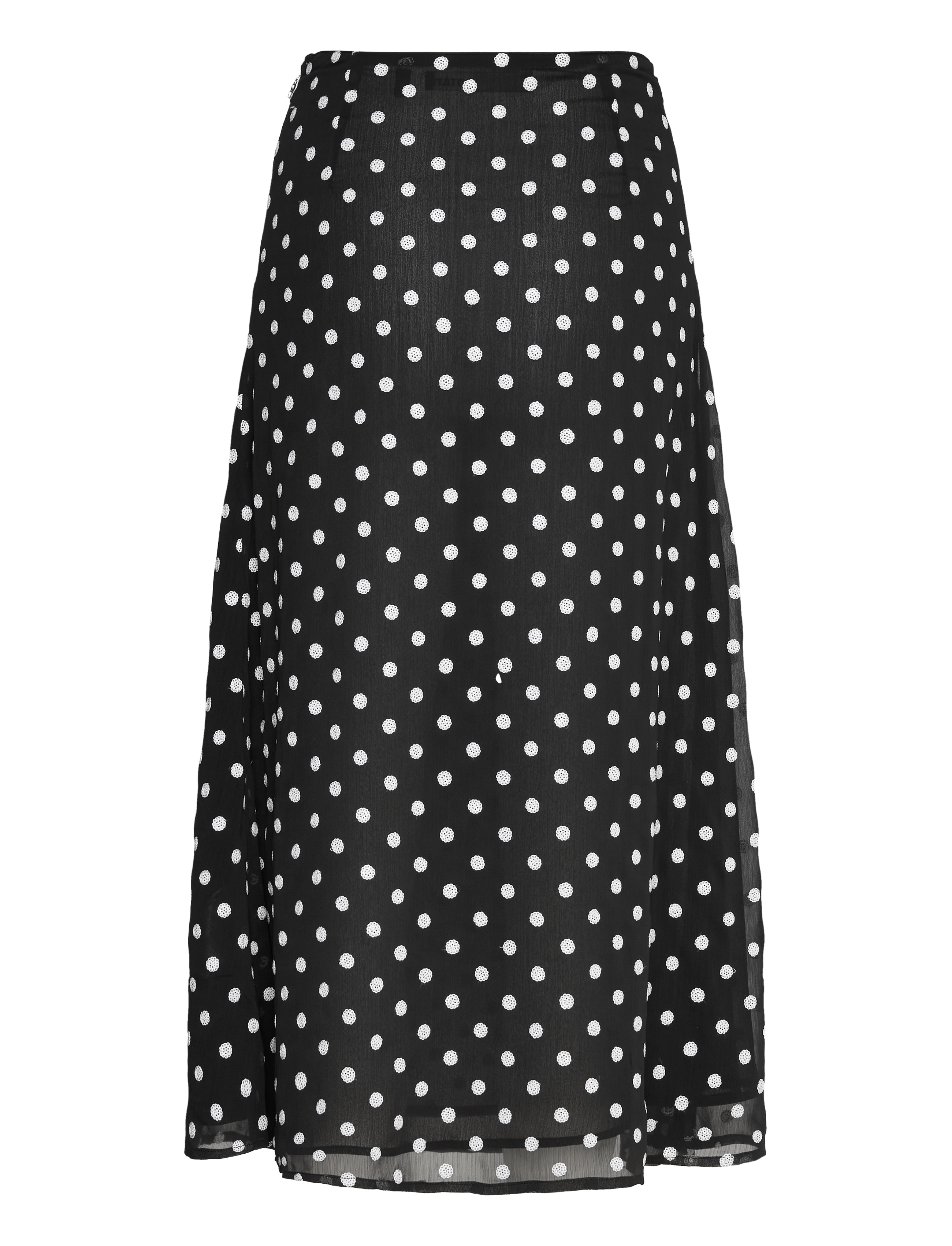 ROTATE - Chiffon Midi Skirt - midi kjolar - 1000 black comb. - 2