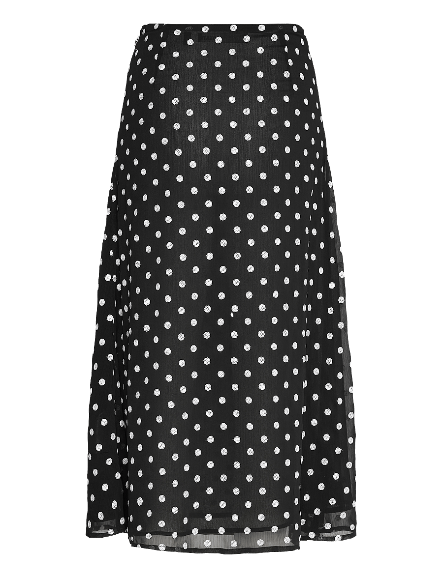 ROTATE - Chiffon Midi Skirt - midi kjolar - 1000 black comb. - 2