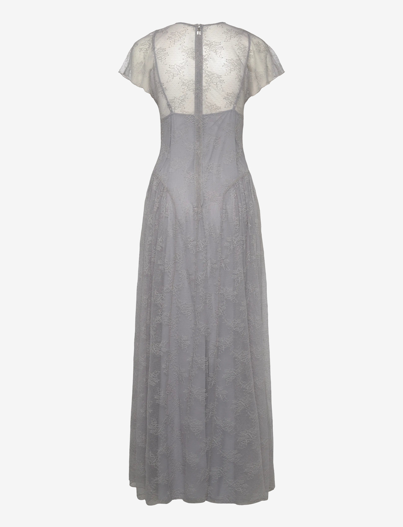 ROTATE - Lace Maxi V-Neck Dress - alloy (light gray) - 1