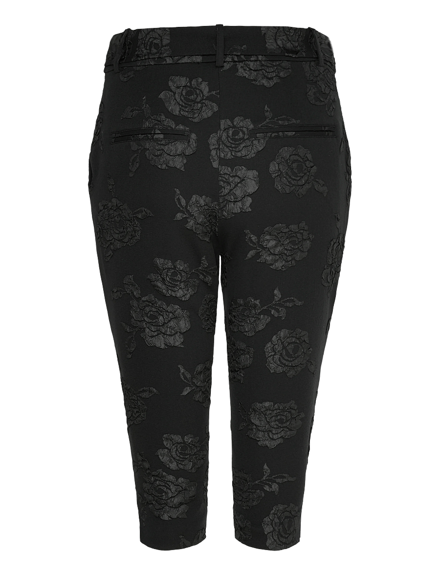 ROTATE - JACQUARD CAPRI PANTS - capri pants - black - 1