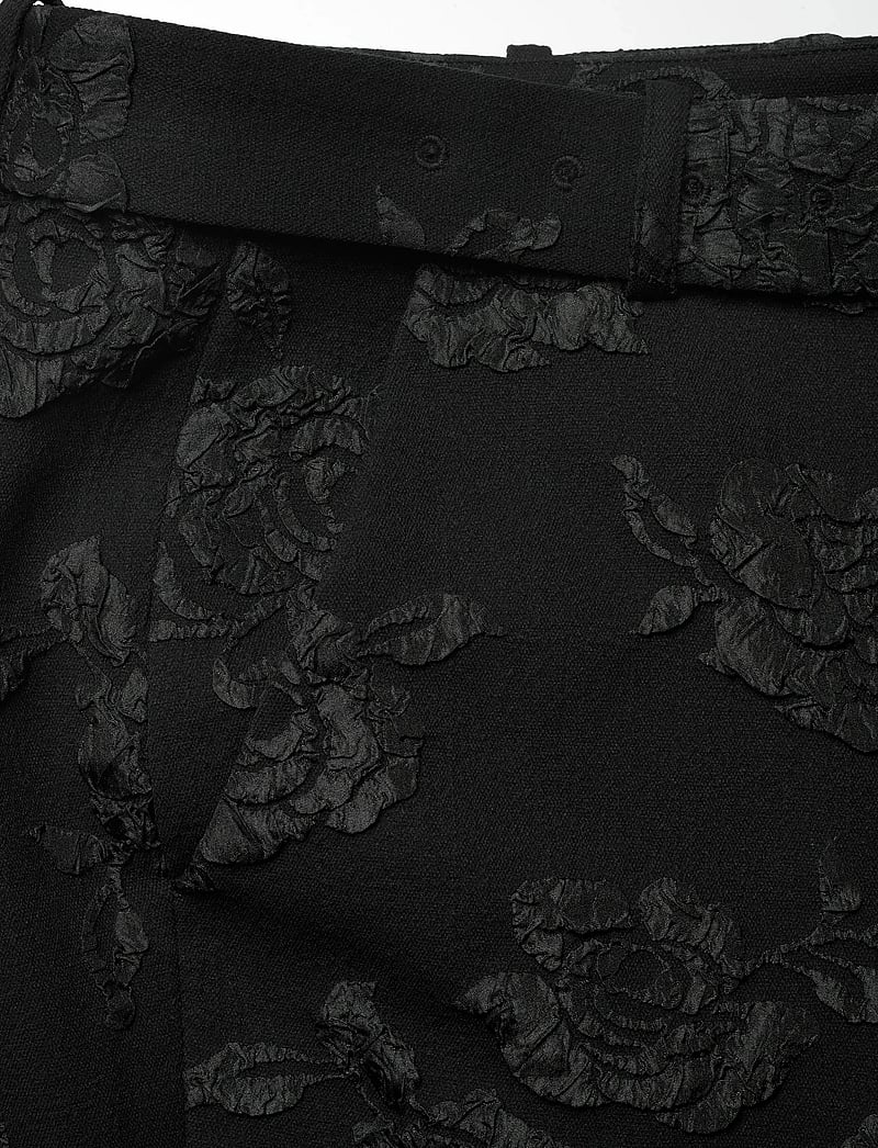 ROTATE - JACQUARD CAPRI PANTS - kapripüksid - black - 2