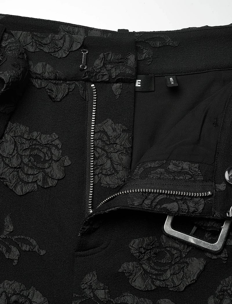 ROTATE - JACQUARD CAPRI PANTS - kapripüksid - black - 3