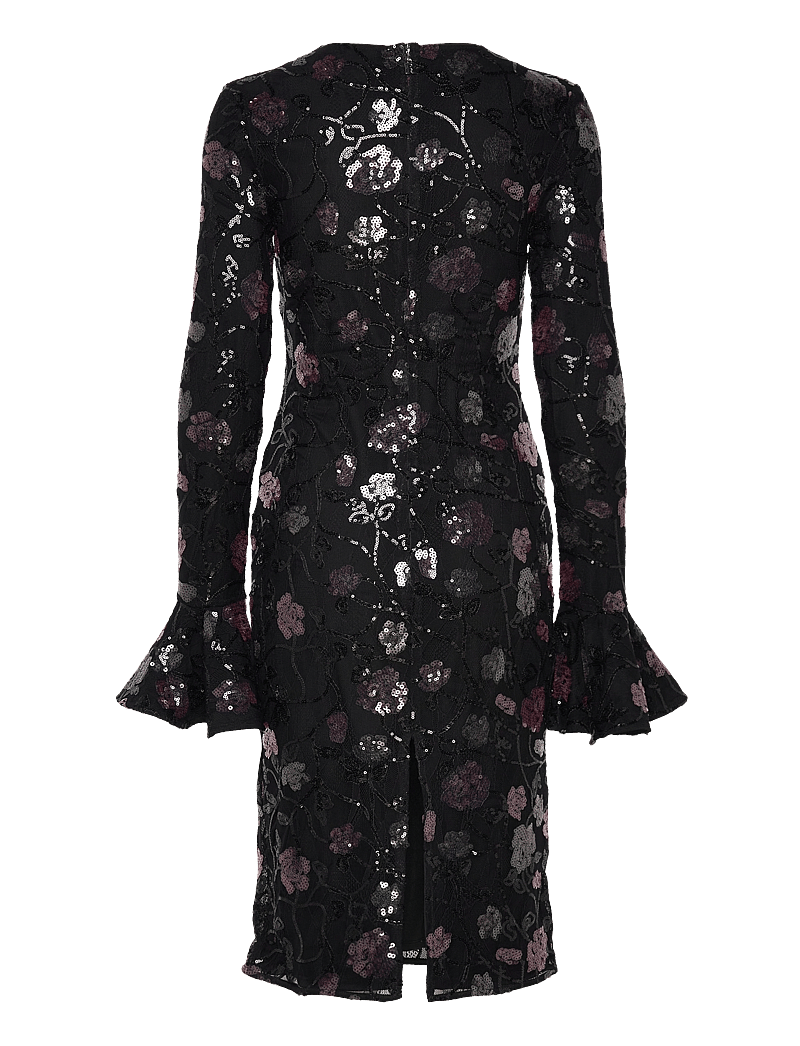 ROTATE Birger Christensen - Lace Fitted Midi Dress - black - 2