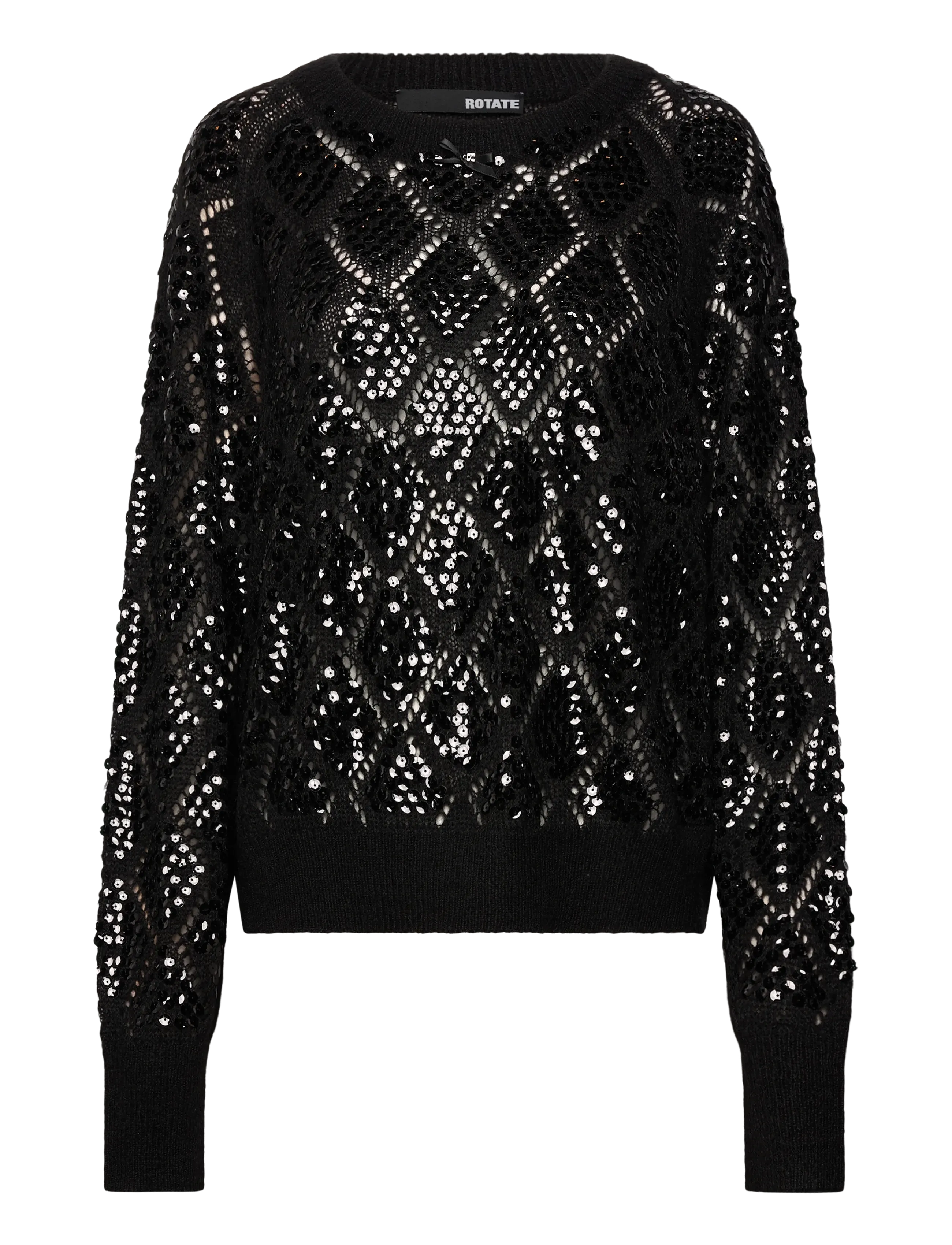 ROTATE Sequin Knit Jumper, 34, Knitwear, Schwarz - Jumpers, Frauen