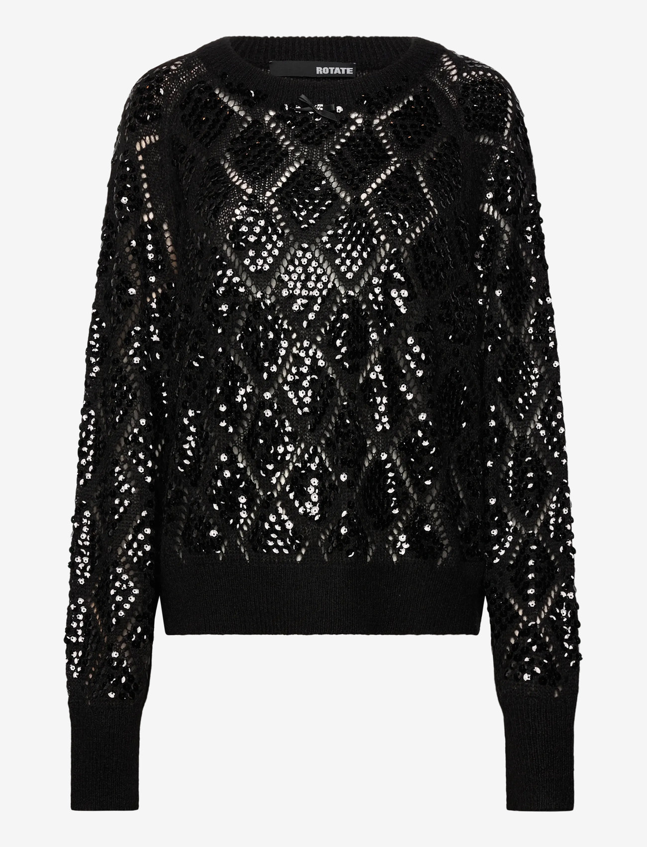 ROTATE - SEQUIN KNIT JUMPER - pullover - black - 0