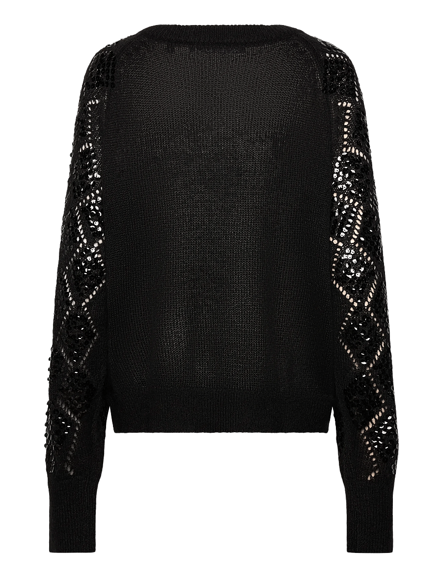 ROTATE - SEQUIN KNIT JUMPER - gebreide truien - black - 1