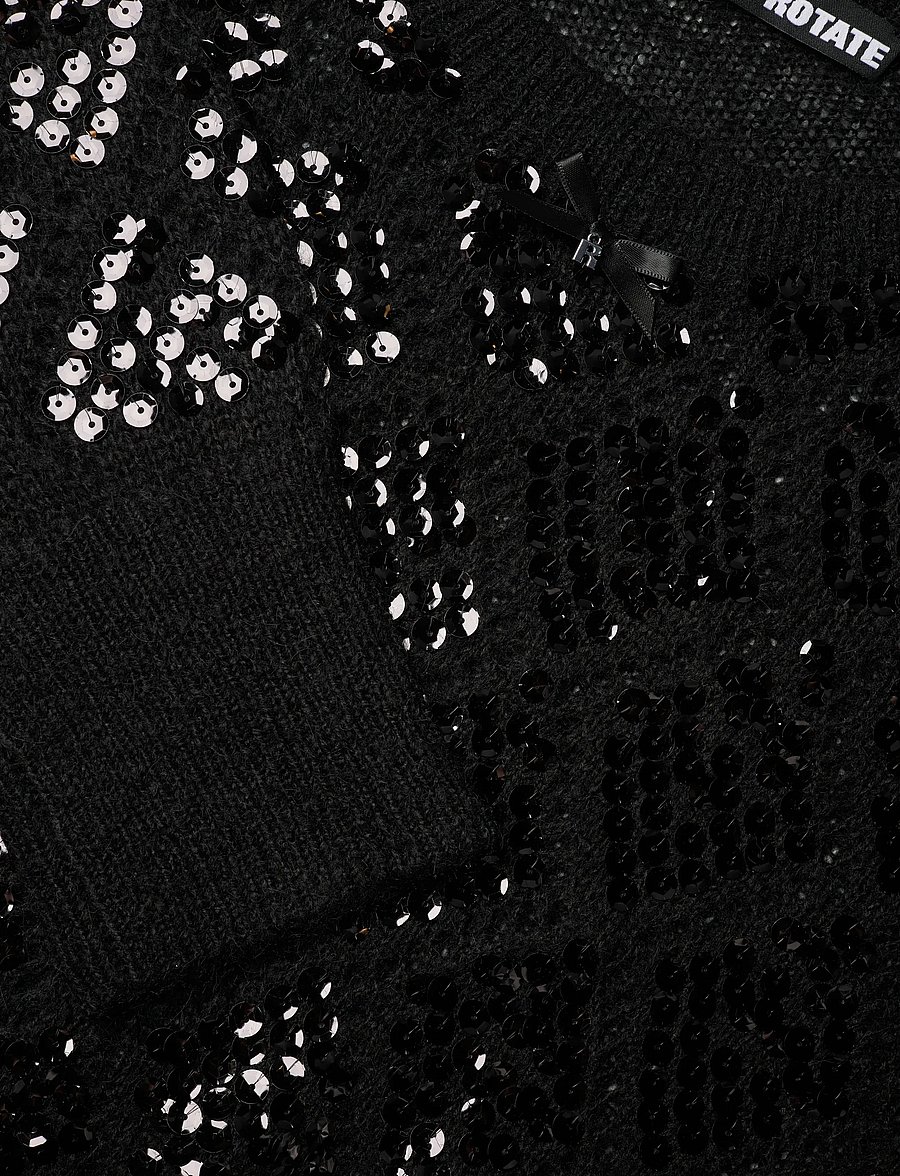 ROTATE - SEQUIN KNIT JUMPER - gebreide truien - black - 2