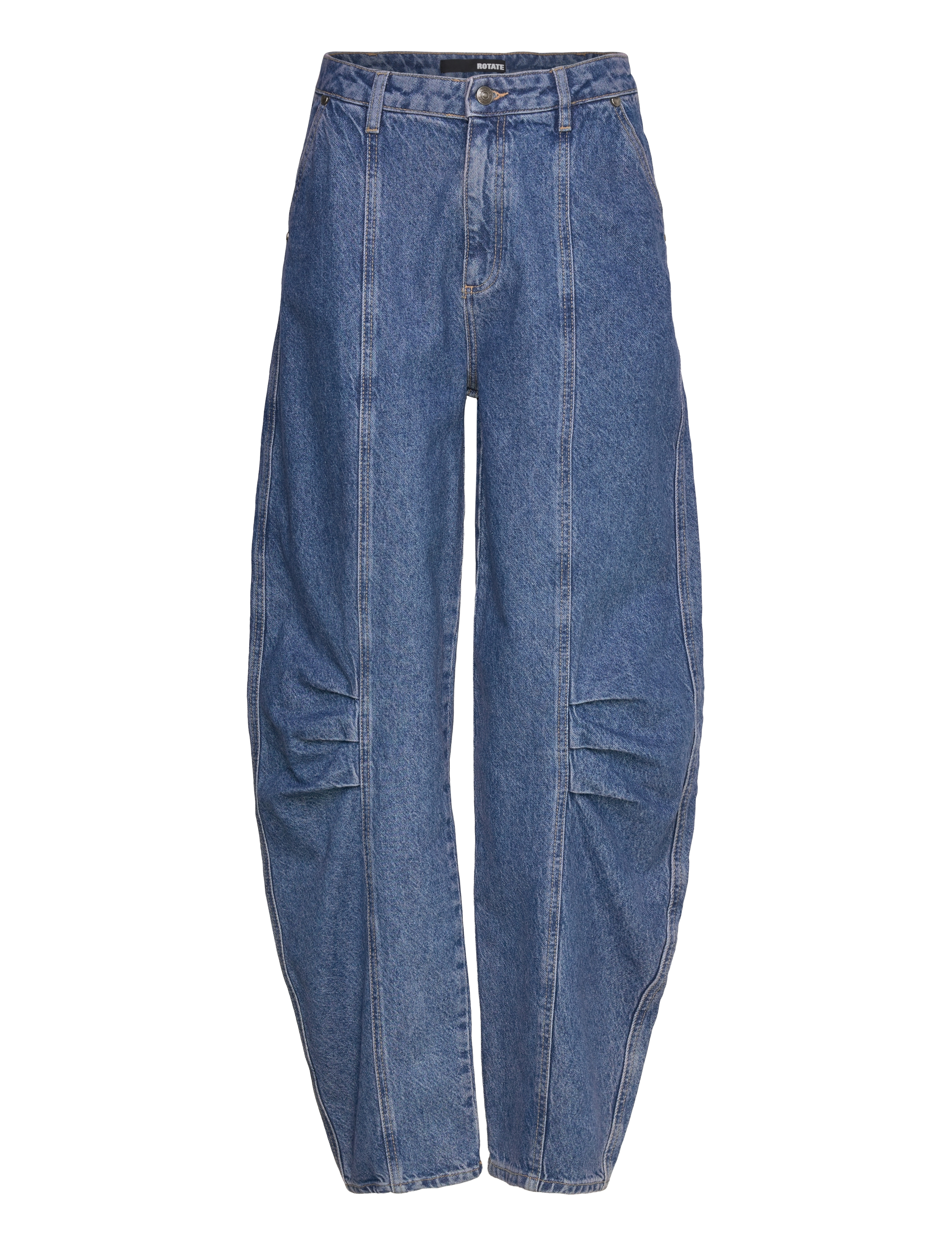 ROTATE Twill Cargo Pants, Kvinder, Ballon Cargo Bukser, Blå, Str: 32